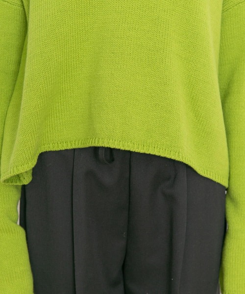 UR Lab.（アーバンリサーチラボ）の「衿付きスキッパーニット（ニット/セーター・レディース・チャコールグレー/ライトグレー/グリーン・FREE）」の8枚目の写真