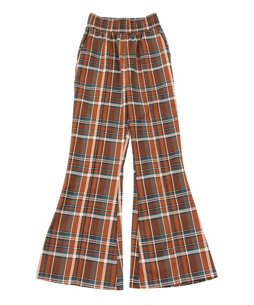 PUNYUS（プニュズ）の「チェックフレアパンツ（その他パンツ・レディース・ダークブラウン/ブラウン・4/3/1/2）」の9枚目の写真