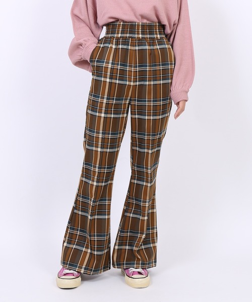 PUNYUS（プニュズ）の「チェックフレアパンツ（その他パンツ・レディース・ダークブラウン/ブラウン・4/3/1/2）」の15枚目の写真