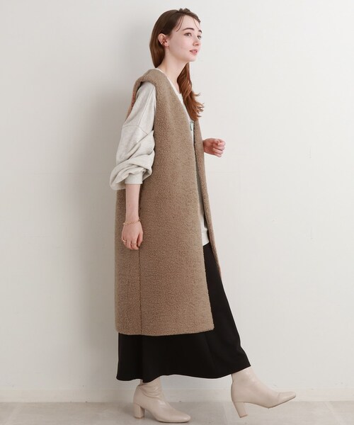 Cutie Blonde（キューティーブロンド）の「◆ボアロングジレ（ベスト・レディース・アイボリー/キャメル・00）」の14枚目の写真