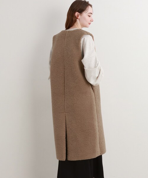 Cutie Blonde（キューティーブロンド）の「◆ボアロングジレ（ベスト・レディース・アイボリー/キャメル・00）」の15枚目の写真