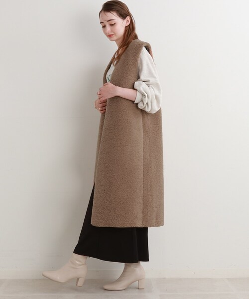 Cutie Blonde（キューティーブロンド）の「◆ボアロングジレ（ベスト・レディース・アイボリー/キャメル・00）」の17枚目の写真