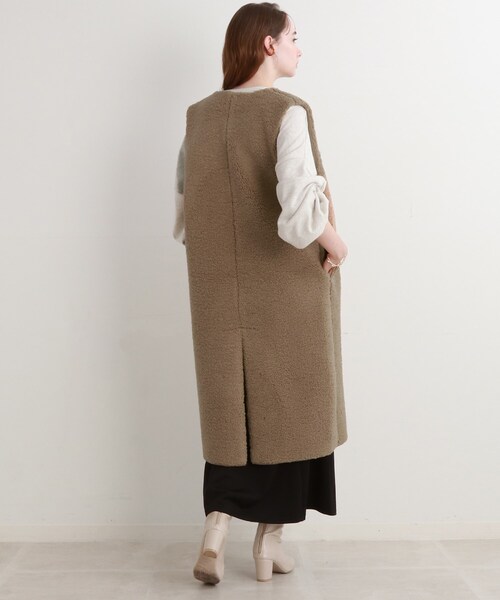 Cutie Blonde（キューティーブロンド）の「◆ボアロングジレ（ベスト・レディース・アイボリー/キャメル・00）」の18枚目の写真