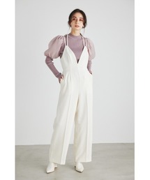 rienda（リエンダ）の「バックオープンキャミソールパンツ（スラックス）」