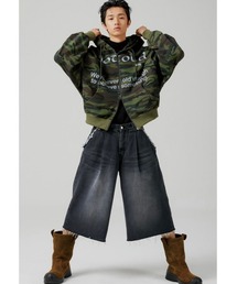 【ESC STUDIO/イーエスシースタジオ】washing denim culotte pants / デニムパンツ ジーンズ ワイドデニム