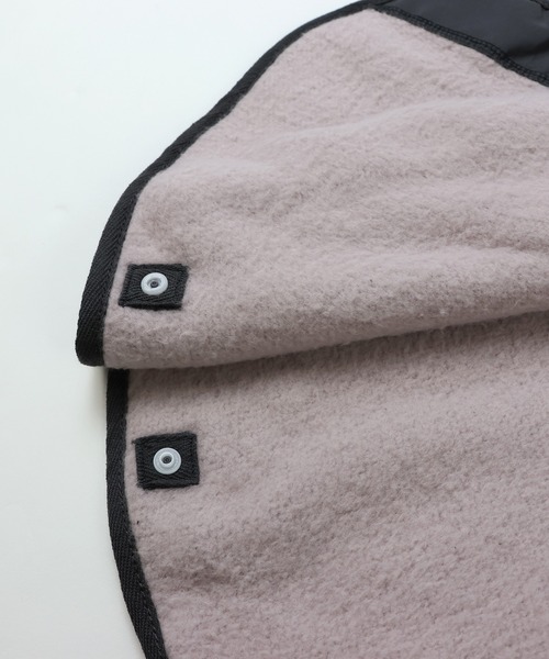 chil2（チルツー）の「ふわもこボアポンチョ（ポンチョ・キッズ・ピンク/オフホワイト/ブラック/ベージュ/カーキ・100cm/90cm/80ｃｍ）」の22枚目の写真