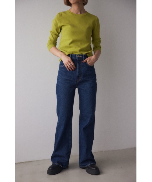 BLACK BY MOUSSY（ブラックバイマウジー）の「MATARI Al Makha denim（マタリアールマッカデニム）（デニムパンツ・レディース・ブルー/ライトブルー・25inch/24inch/23inch/26inch）」の12枚目の写真