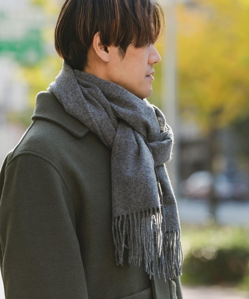 URBAN RESEARCH DOORS（アーバンリサーチドアーズ）の「カシミヤブレンド マフラー（マフラー・メンズ・チャコールグレー/グリーン/モカ/オレンジ・-）」の5枚目の写真