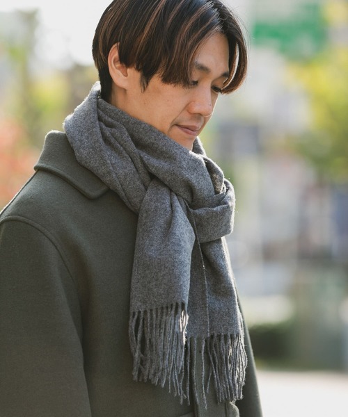 URBAN RESEARCH DOORS（アーバンリサーチドアーズ）の「カシミヤブレンド マフラー（マフラー・メンズ・チャコールグレー/グリーン/モカ/オレンジ・-）」の6枚目の写真