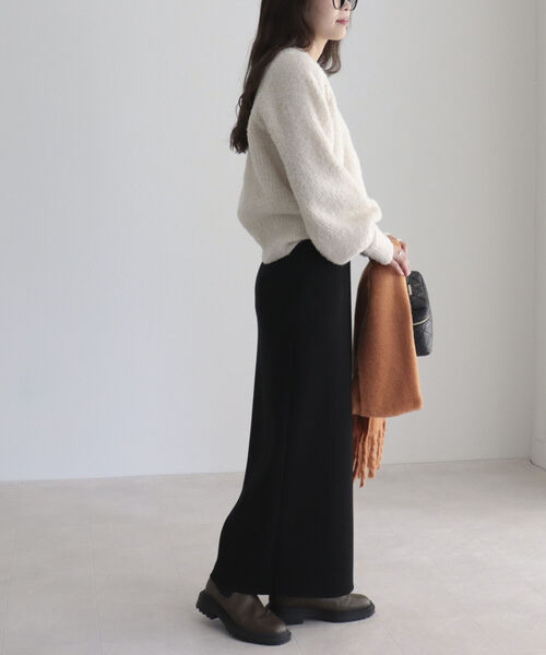 fredy emue（フレディエミュ）の「ふわふわクルーネックニット（ニット/セーター・レディース・オフホワイト/チャコールグレー/ブルー・38）」の10枚目の写真