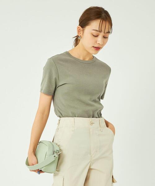 PETIT BATEAU(プチバトー)の「【別注】<PETIT BATEAU>バック プリント ショートスリーブ Tシャツ(Tシャツ/カットソー・レディース・オフホワイト/オリーブ/ブラック/その他1・FREE)」の3枚目の写真