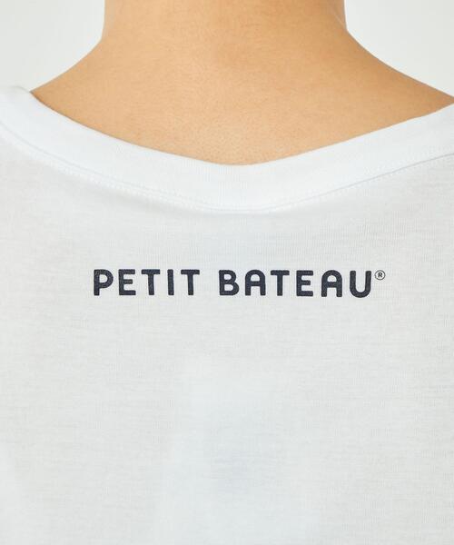 PETIT BATEAU(プチバトー)の「【別注】<PETIT BATEAU>バック プリント ショートスリーブ Tシャツ(Tシャツ/カットソー・レディース・オフホワイト/オリーブ/ブラック/その他1・FREE)」の11枚目の写真