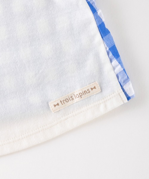 trois lapins kp（トロワラパンケーピー）の「柄切替え半袖Tシャツ(110～160)（Tシャツ/カットソー・キッズ・ブルー・110cm/120cm/130cm/140cm/150cm/160cm）」の4枚目の写真