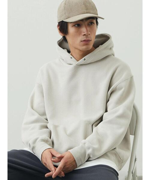 CRAFT STANDARD BOUTIQUE(クラフトスタンダードブティック)の「ニットフリースパーカー(パーカー・メンズ・ブラック/チャコールグレー/アイボリー/ブルー・M/L)」の9枚目の写真