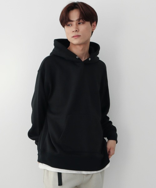 CRAFT STANDARD BOUTIQUE(クラフトスタンダードブティック)の「ニットフリースパーカー(パーカー・メンズ・ブラック/チャコールグレー/アイボリー/ブルー・M/L)」の3枚目の写真