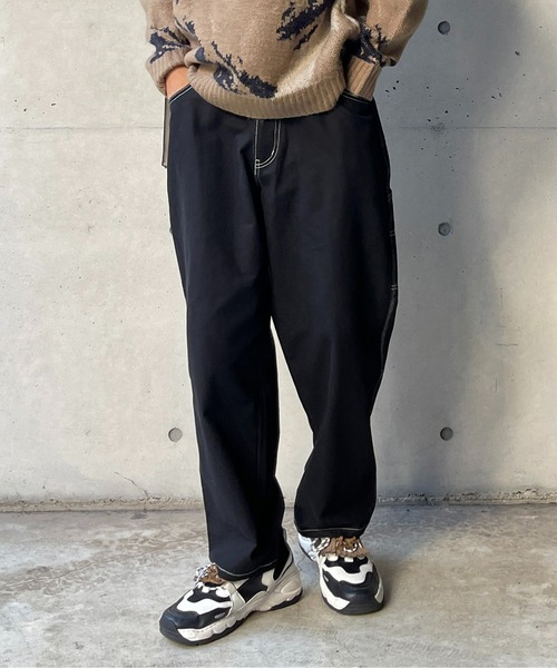 CPCM(シーピーシーエム)の「ペインターパンツ(チノパンツ・メンズ・ブラック/カーキ/アイボリー・LARGE/MEDIUM)」の2枚目の写真