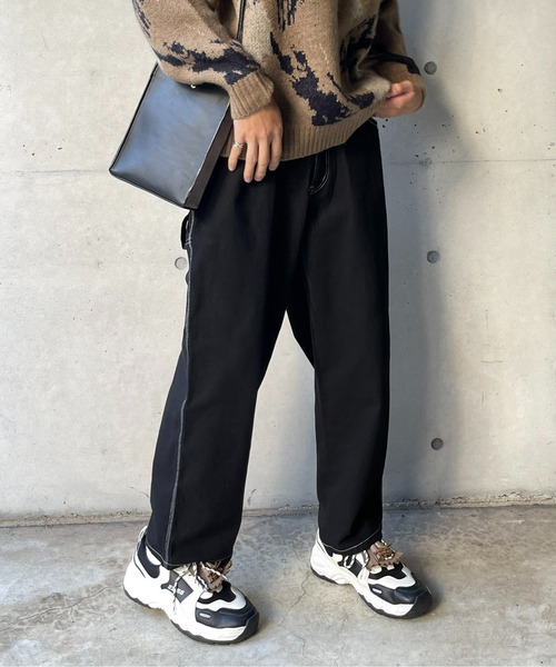 CPCM(シーピーシーエム)の「ペインターパンツ(チノパンツ・メンズ・ブラック/カーキ/アイボリー・LARGE/MEDIUM)」の13枚目の写真