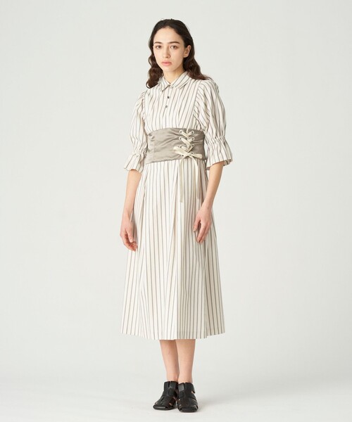 LOVELESS（ラブレス）の「コルセットベルトドレス（ワンピース・レディース・ブルー系その他2/ホワイト系その他・34/36）」の3枚目の写真