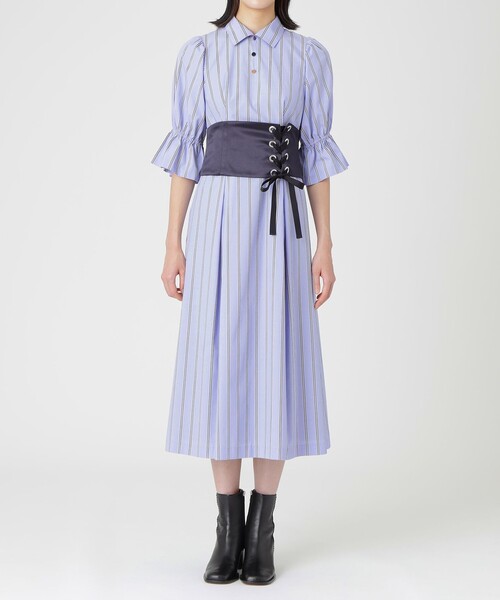 LOVELESS（ラブレス）の「コルセットベルトドレス（ワンピース・レディース・ブルー系その他2/ホワイト系その他・34/36）」の6枚目の写真