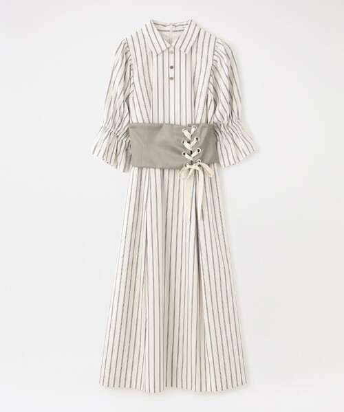 LOVELESS（ラブレス）の「コルセットベルトドレス（ワンピース・レディース・ブルー系その他2/ホワイト系その他・34/36）」の19枚目の写真