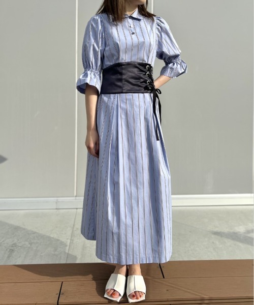 LOVELESS（ラブレス）の「コルセットベルトドレス（ワンピース・レディース・ブルー系その他2/ホワイト系その他・34/36）」の20枚目の写真