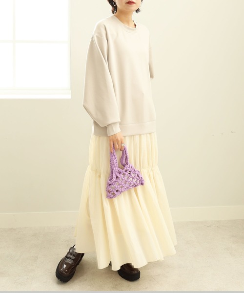 GeeRA(ジーラ)の「前後2WAYスウェットドッキングワンピース(ワンピース・レディース・チャコール/ベージュ/ブラック・MEDIUM/LARGE/X-LARGE/SMALL)」の7枚目の写真