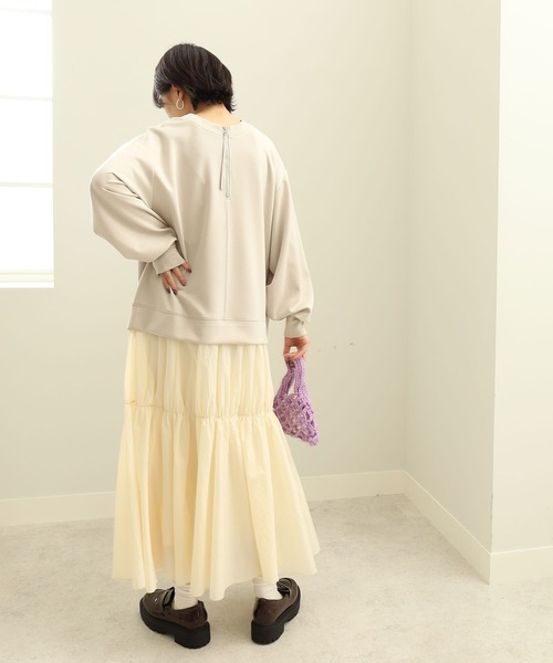 GeeRA(ジーラ)の「前後2WAYスウェットドッキングワンピース(ワンピース・レディース・チャコール/ベージュ/ブラック・MEDIUM/LARGE/X-LARGE/SMALL)」の8枚目の写真