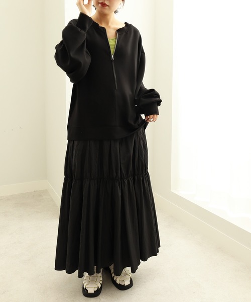 GeeRA(ジーラ)の「前後2WAYスウェットドッキングワンピース(ワンピース・レディース・チャコール/ベージュ/ブラック・MEDIUM/LARGE/X-LARGE/SMALL)」の21枚目の写真