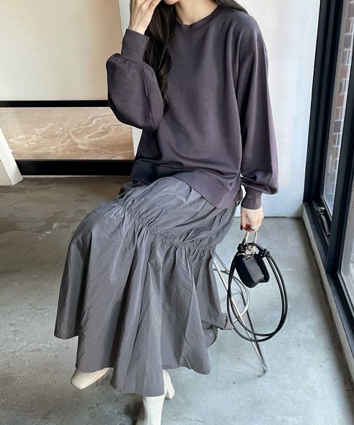 GeeRA(ジーラ)の「前後2WAYスウェットドッキングワンピース(ワンピース・レディース・チャコール/ベージュ/ブラック・MEDIUM/LARGE/X-LARGE/SMALL)」の22枚目の写真