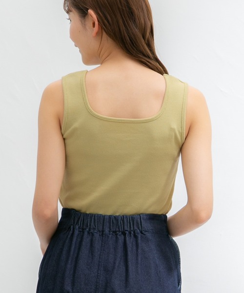 Honeys（ハニーズ）の「２ｗａｙタンクトップ（タンクトップ・レディース・オリーブ/スミクロ/ブラック/グレイッシュベージュ/アイボリー/イエロー系その他/ブラウン・LL/M/S/L）」の9枚目の写真