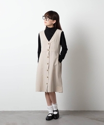 a.v.v（アーヴェヴェ）の「[140-150]【2WAY】バックプリーツジャンパースカート（ワンピース・キッズ）」