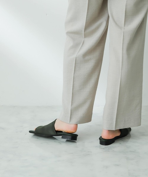SENSE OF PLACE by URBAN RESEARCH(センスオブプレイスバイアーバンリサーチ)の「サテンストレッチミュール(サンダル・レディース・ブラック/グリーン/アイボリー/ベージュ・LARGE/MEDIUM/SMALL)」の8枚目の写真
