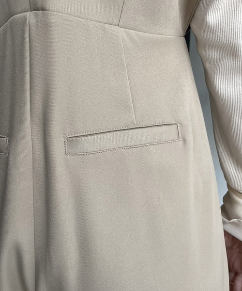 prose verse（プロズヴェール）の「深Vネックオールインワン（つなぎ/オールインワン・レディース・ブラック/ベージュ・ﾌﾘ-）」の19枚目の写真