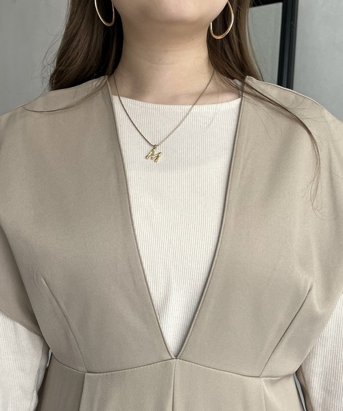 prose verse（プロズヴェール）の「深Vネックオールインワン（つなぎ/オールインワン・レディース・ブラック/ベージュ・ﾌﾘ-）」の22枚目の写真