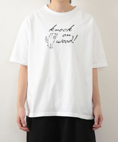 プリントT(LOOK UP THERE)（Tシャツ／カットソー）｜journal