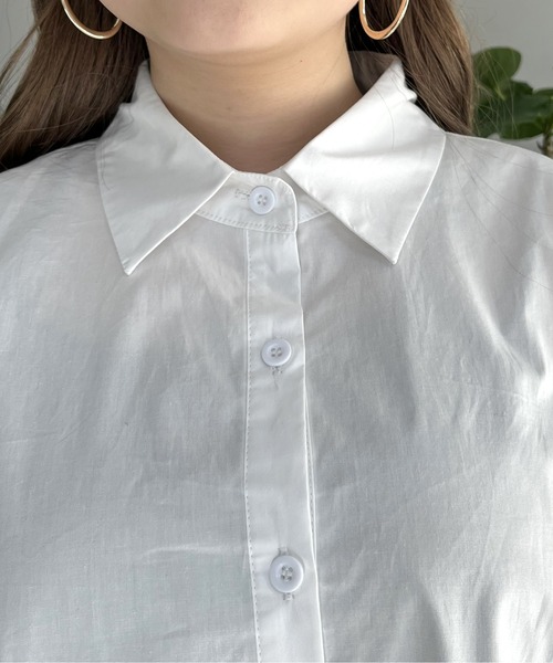 prose verse（プロズヴェール）の「バイカラーティアードシャツワンピース（シャツワンピース・レディース・ブラック/ホワイト・ﾌﾘ-）」の19枚目の写真