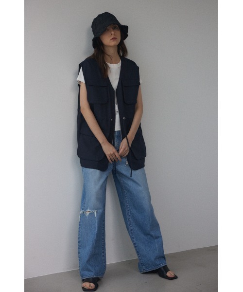 BLACK BY MOUSSY（ブラックバイマウジー）の「waist point vest