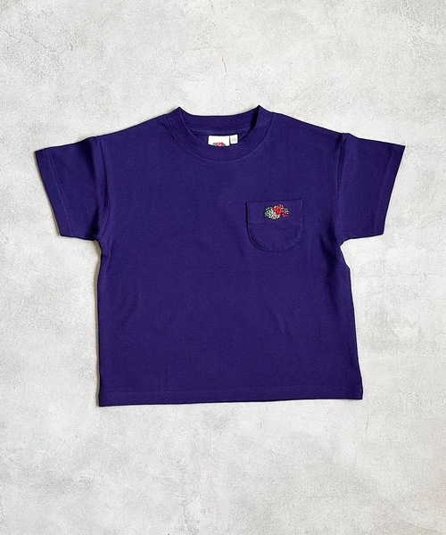 FRUIT OF THE LOOM（フルーツオブザルーム）の「【FRUIT OF THE LOOM】半袖ポケットティー(80～160cm)（Tシャツ/カットソー・キッズ・チャコール/オレンジ/パープル/ピンク/グリーン/エメラルド/杢グレー/オフホワイト・80/90/95/100/110/120/130/140/150/160）」の11枚目の写真