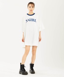 X-girl | RINGER S/S BIG TEE DRESS(ワンピース)