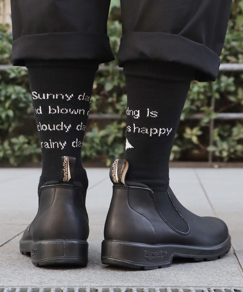 and wander（アンドワンダー）の「and wander/アンドワンダー PE/CO pile socks 靴下 ブランドロゴ（ソックス/靴下・メンズ・ホワイト/ブラック・S/M）」の13枚目の写真