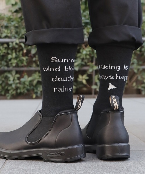 and wander（アンドワンダー）の「and wander/アンドワンダー PE/CO pile socks 靴下 ブランドロゴ（ソックス/靴下・メンズ・ホワイト/ブラック・S/M）」の15枚目の写真