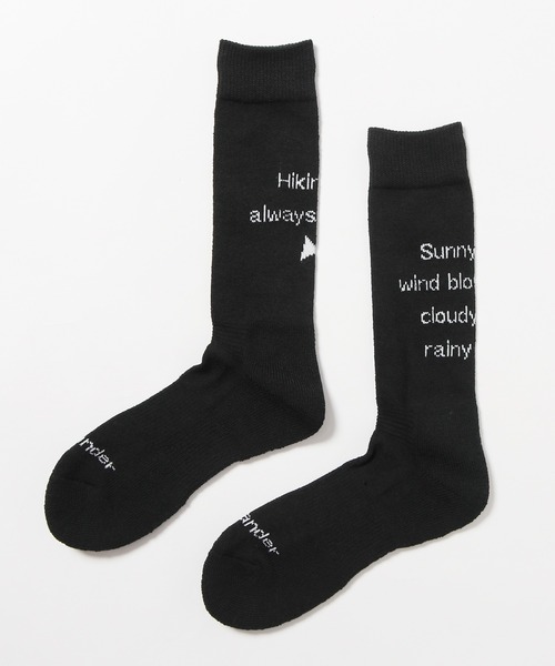 and wander（アンドワンダー）の「and wander/アンドワンダー PE/CO pile socks 靴下 ブランドロゴ（ソックス/靴下・メンズ・ホワイト/ブラック・S/M）」の12枚目の写真