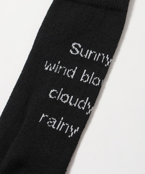 and wander（アンドワンダー）の「and wander/アンドワンダー PE/CO pile socks 靴下 ブランドロゴ（ソックス/靴下・メンズ・ホワイト/ブラック・S/M）」の4枚目の写真