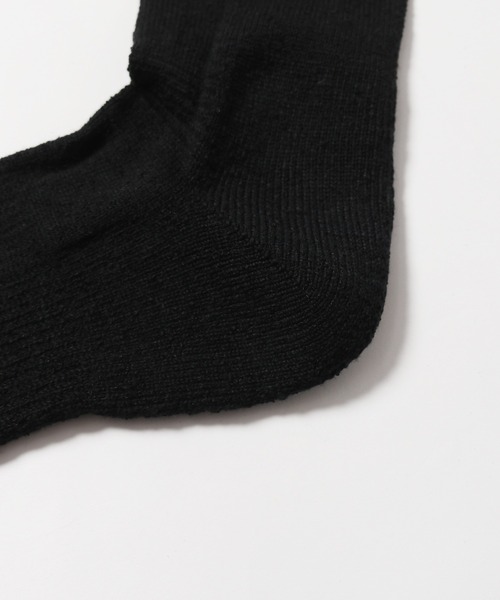 and wander（アンドワンダー）の「and wander/アンドワンダー PE/CO pile socks 靴下 ブランドロゴ（ソックス/靴下・メンズ・ホワイト/ブラック・S/M）」の6枚目の写真