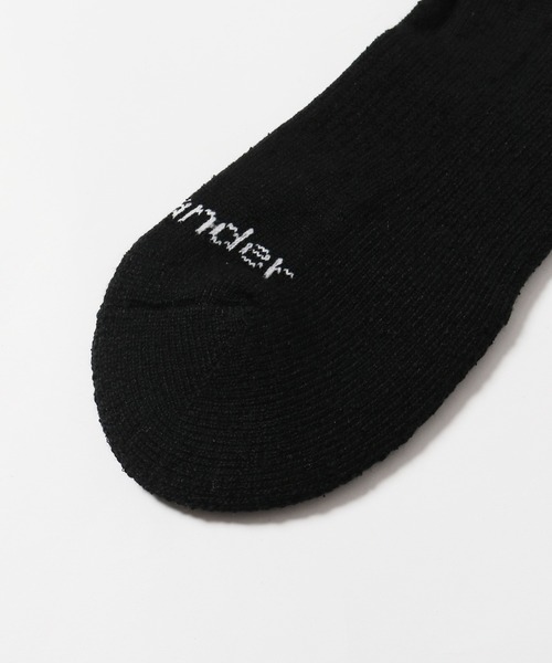 and wander（アンドワンダー）の「and wander/アンドワンダー PE/CO pile socks 靴下 ブランドロゴ（ソックス/靴下・メンズ・ホワイト/ブラック・S/M）」の7枚目の写真