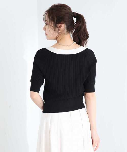 PROPORTION BODY DRESSING(プロポーションボディドレッシング)の「2Wayバイカラーランダムリブニット / 1213170411(ニット/セーター・レディース・ピンク/ブラック/オフホワイト・SMALL/MEDIUM)」の16枚目の写真