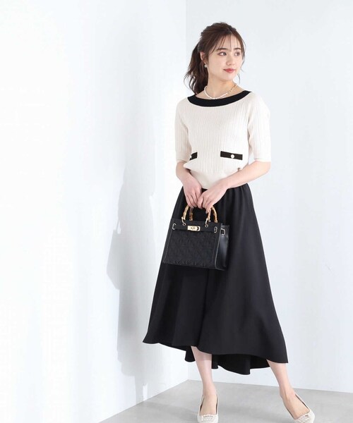 PROPORTION BODY DRESSING(プロポーションボディドレッシング)の「2Wayバイカラーランダムリブニット / 1213170411(ニット/セーター・レディース・ピンク/ブラック/オフホワイト・SMALL/MEDIUM)」の11枚目の写真