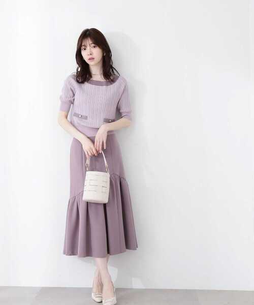 PROPORTION BODY DRESSING(プロポーションボディドレッシング)の「2Wayバイカラーランダムリブニット / 1213170411(ニット/セーター・レディース・ピンク/ブラック/オフホワイト・SMALL/MEDIUM)」の13枚目の写真