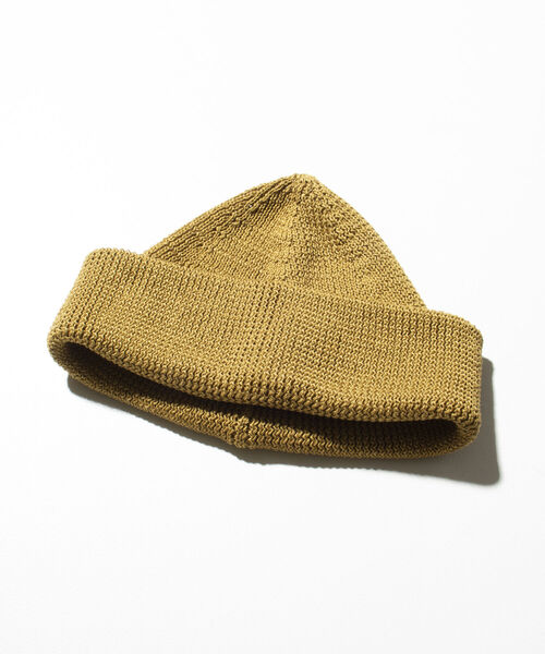 GLOSTER（グロスター）の「【GLOSTER/グロスター】JAPANMADE リブロールワッチ ニット帽 日本製 ニットキャップ（ニットキャップ/ビーニー・メンズ・ミント/ブラック/ベージュ/オフホワイト/イエロー/オレンジ・FREE）」の5枚目の写真