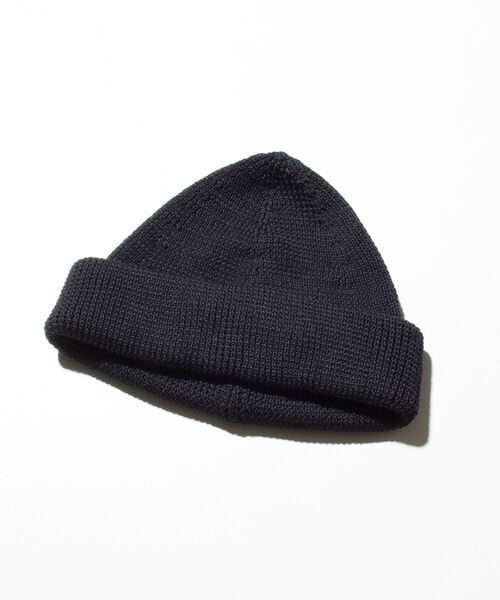 GLOSTER（グロスター）の「【GLOSTER/グロスター】JAPANMADE リブロールワッチ ニット帽 日本製 ニットキャップ（ニットキャップ/ビーニー・メンズ・ミント/ブラック/ベージュ/オフホワイト/イエロー/オレンジ・FREE）」の2枚目の写真